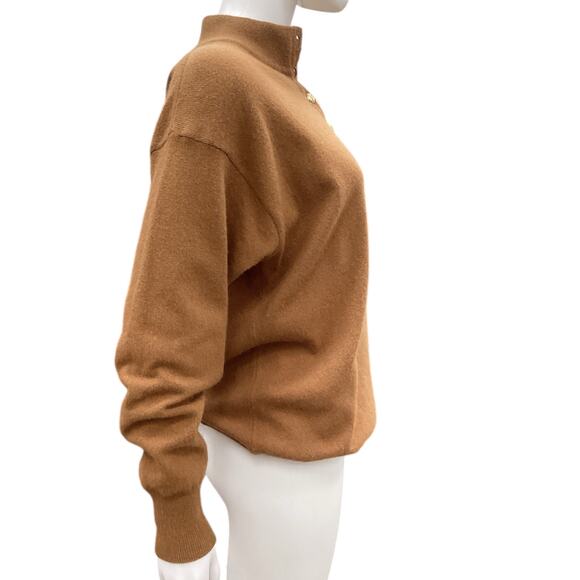 Laurel VTG Sweater Women’s Size Small Wool Blend with Front Pocket in Mustard - Picture 2 of 5